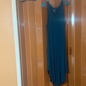24/7 Maurice’s Sleeveless Asymmetrical Dress in Deep Blue
